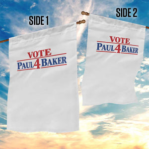 Paul Baker Support Garden Flag Retro Patriotic