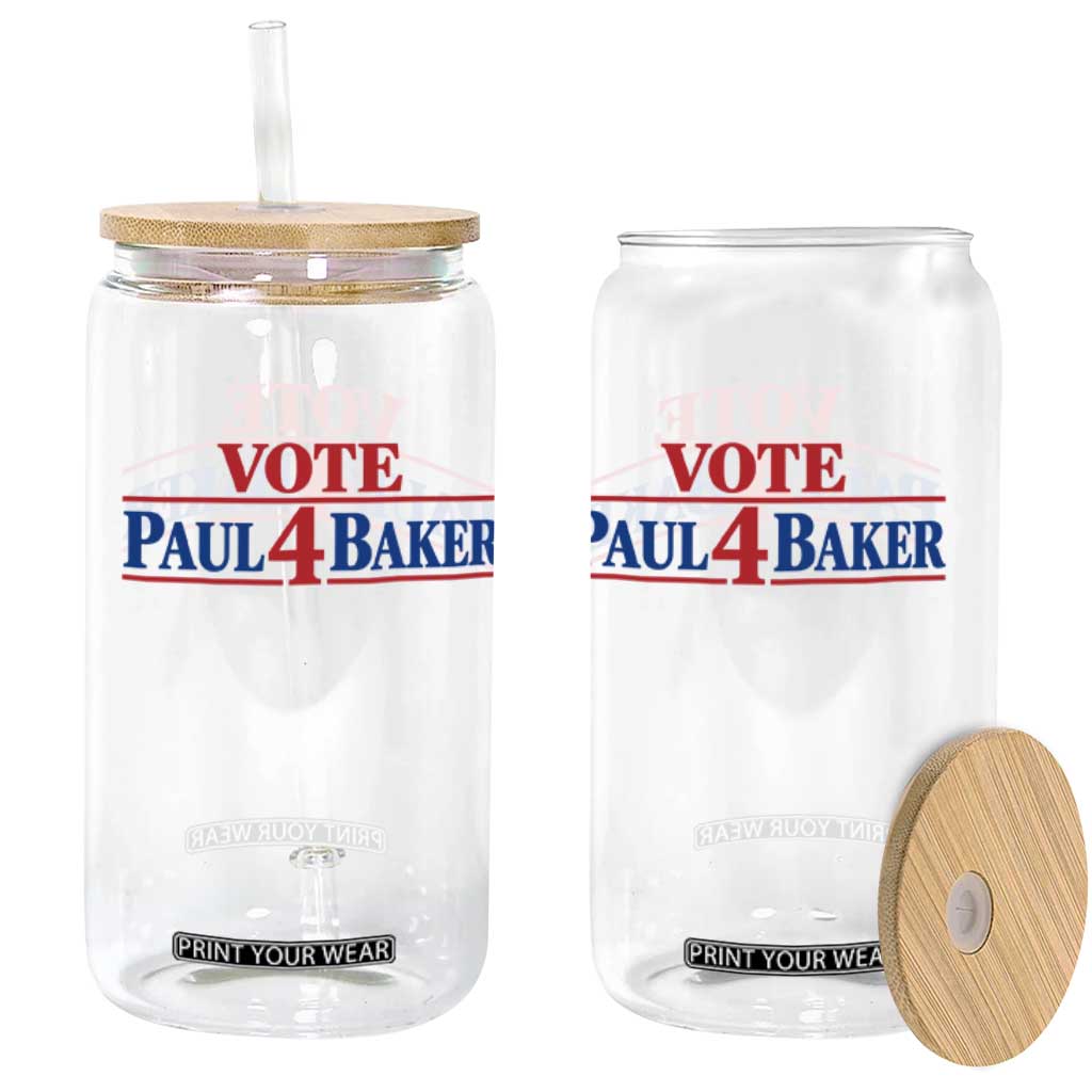 Paul Baker Support Glass Can Retro Patriotic