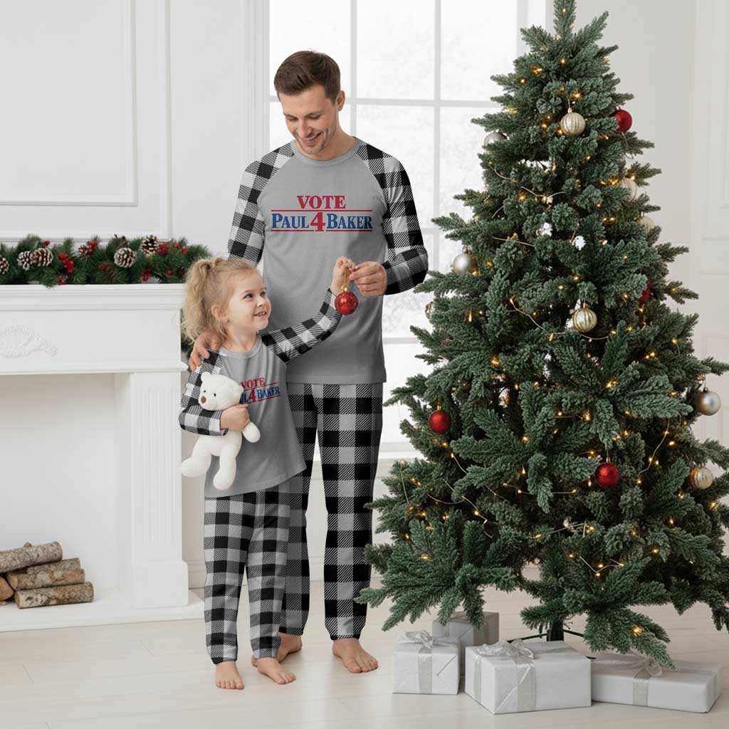 Paul Baker Support Plaid Pajama Set Retro Patriotic