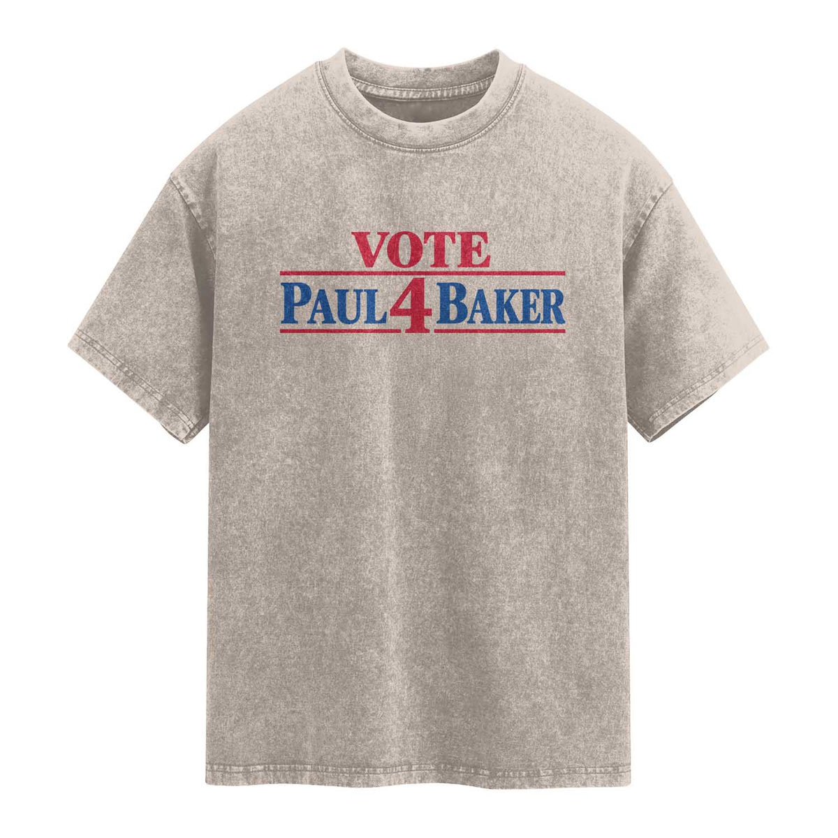Paul Baker Support Washed Cotton T-Shirt Retro Patriotic