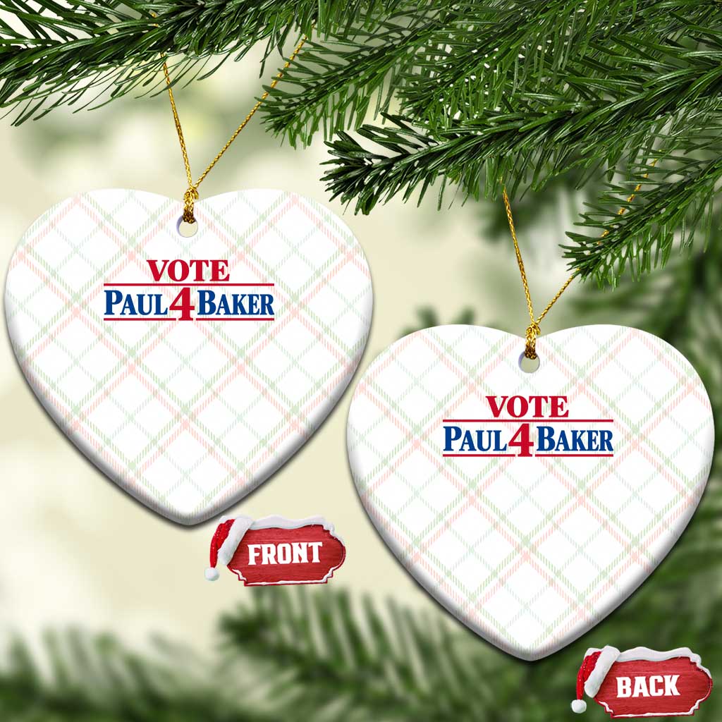 Paul Baker Support Ceramic Ornament Retro Patriotic