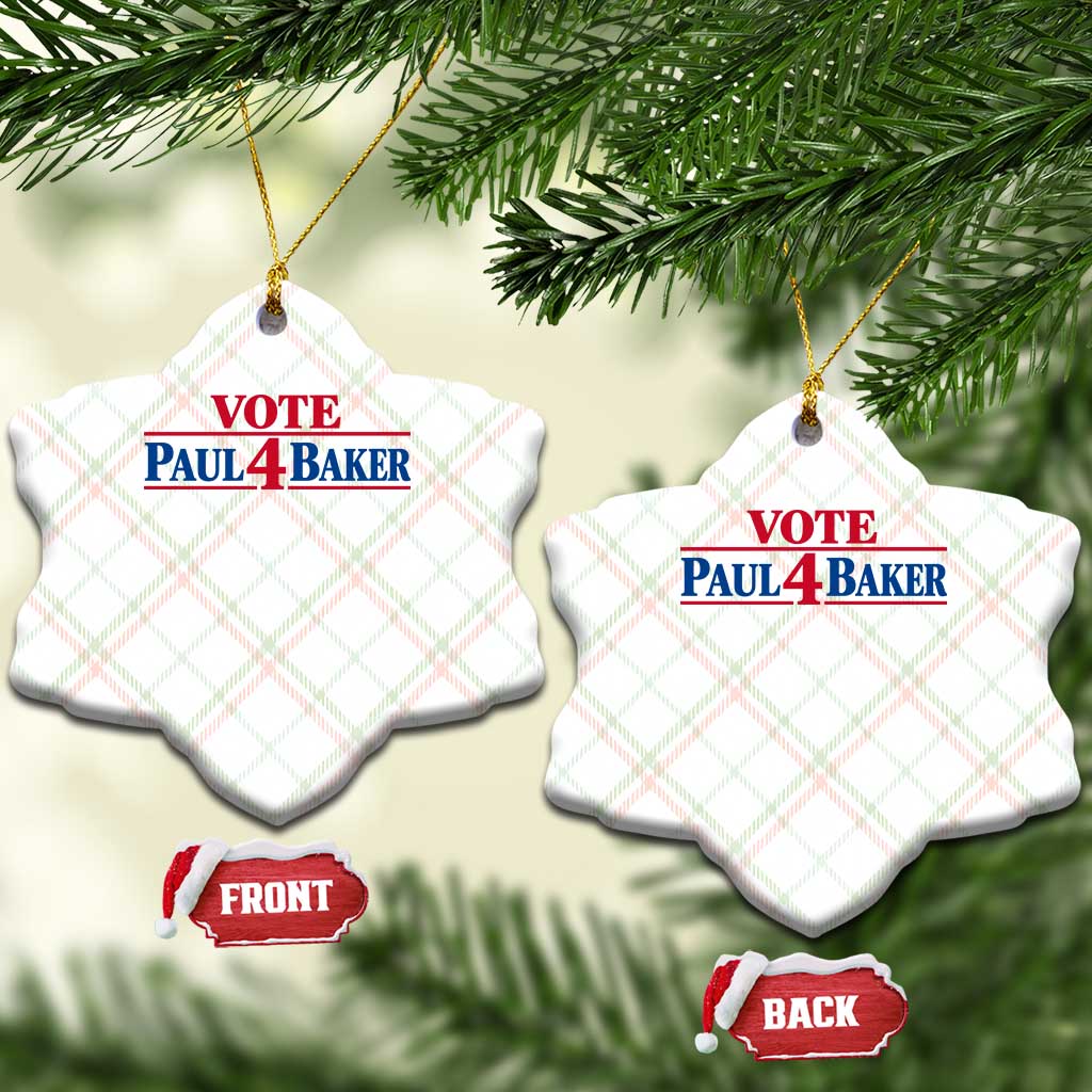 Paul Baker Support Ceramic Ornament Retro Patriotic