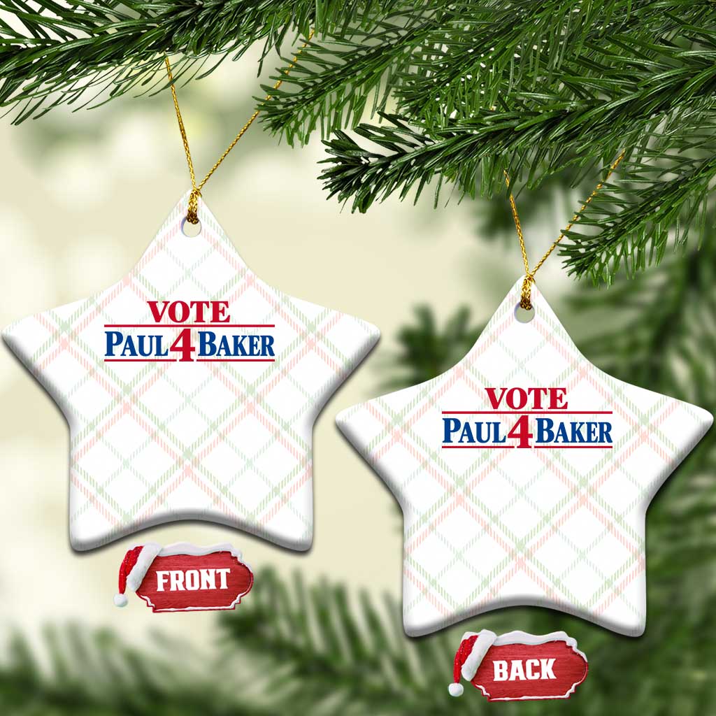 Paul Baker Support Ceramic Ornament Retro Patriotic