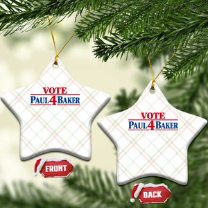 Paul Baker Support Ceramic Ornament Retro Patriotic