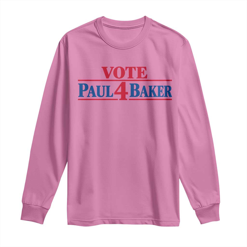 Paul Baker Support Long Sleeve Shirt Retro Patriotic
