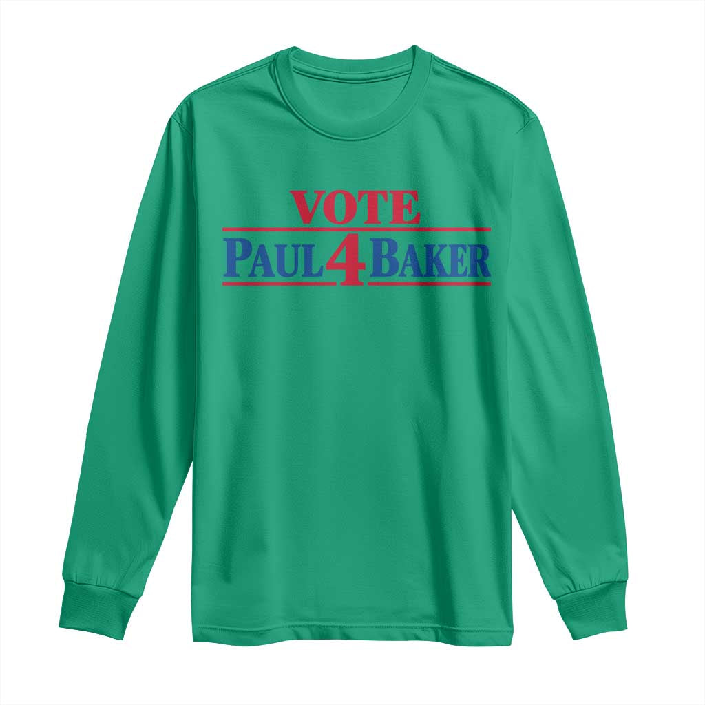 Paul Baker Support Long Sleeve Shirt Retro Patriotic