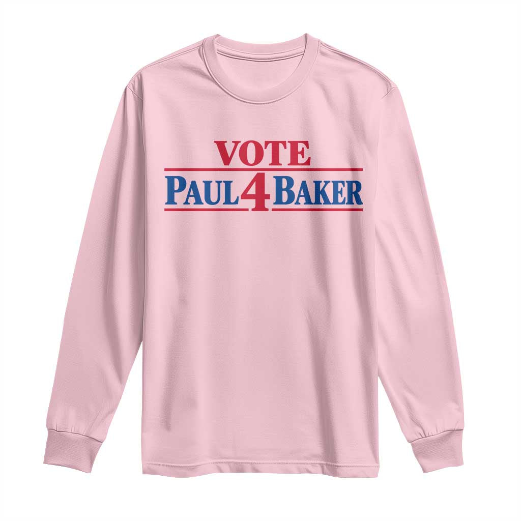 Paul Baker Support Long Sleeve Shirt Retro Patriotic