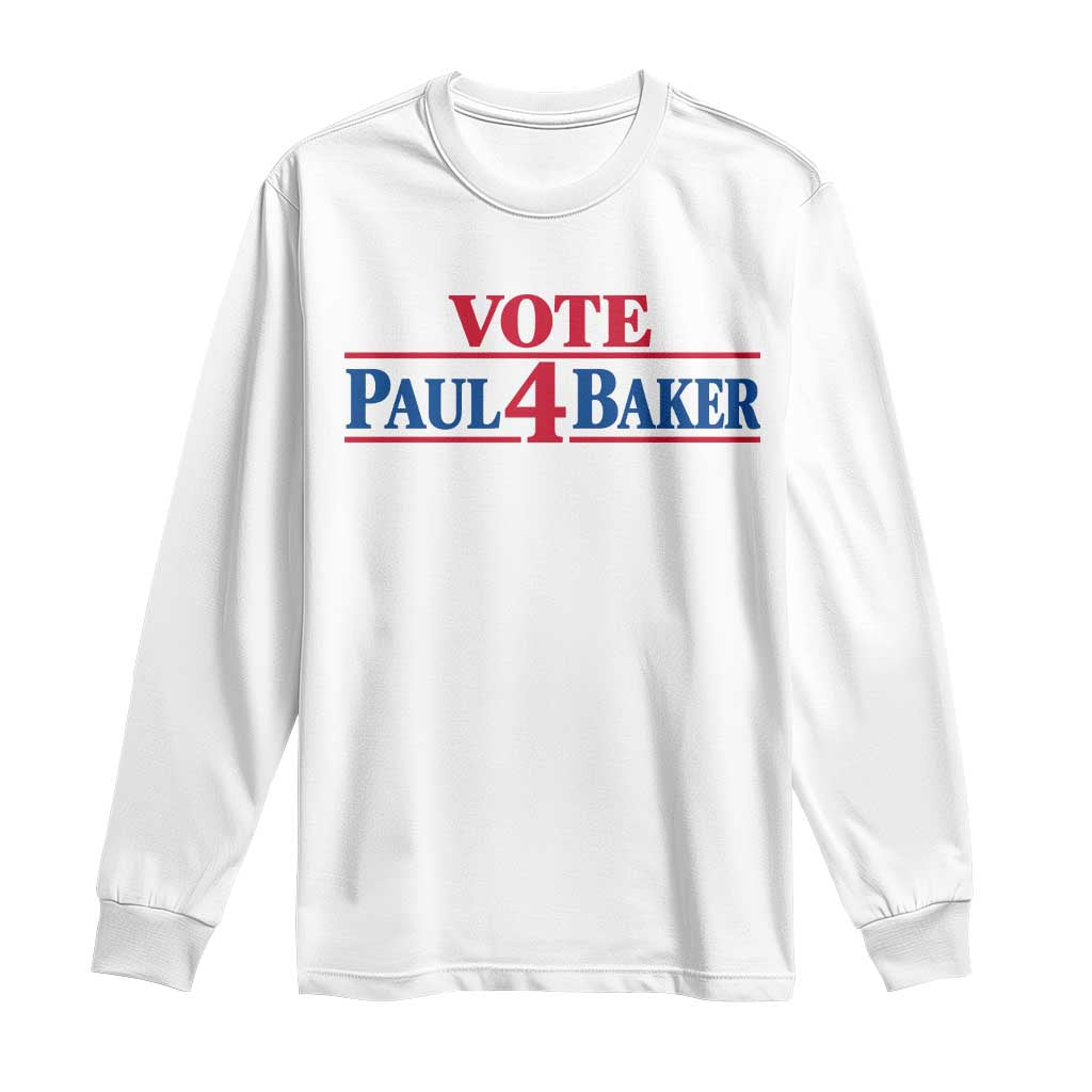 Paul Baker Support Long Sleeve Shirt Retro Patriotic
