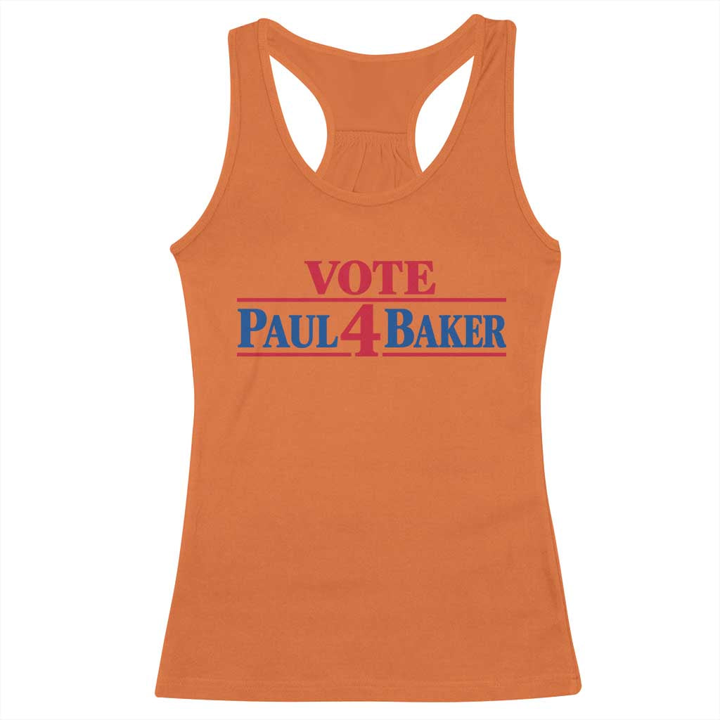 Paul Baker Support Racerback Tank Top Retro Patriotic