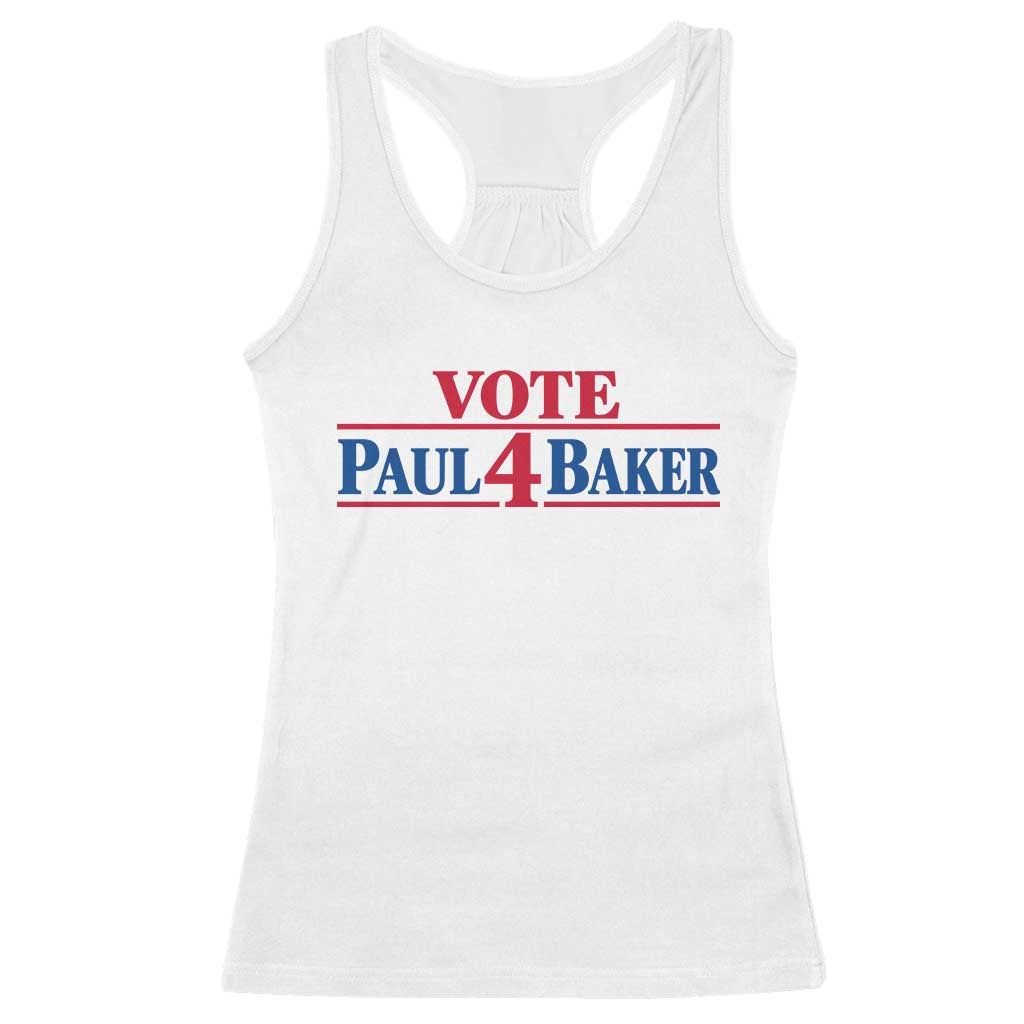 Paul Baker Support Racerback Tank Top Retro Patriotic