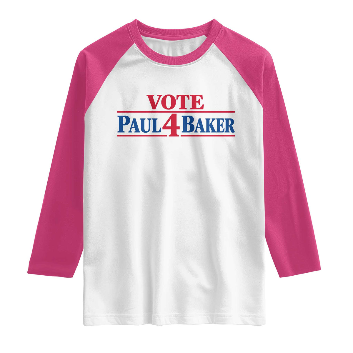 Paul Baker Support Raglan Shirt Retro Patriotic
