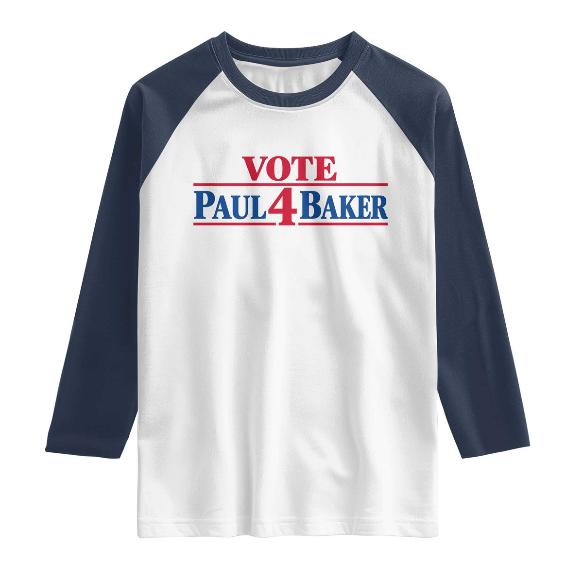 Paul Baker Support Raglan Shirt Retro Patriotic