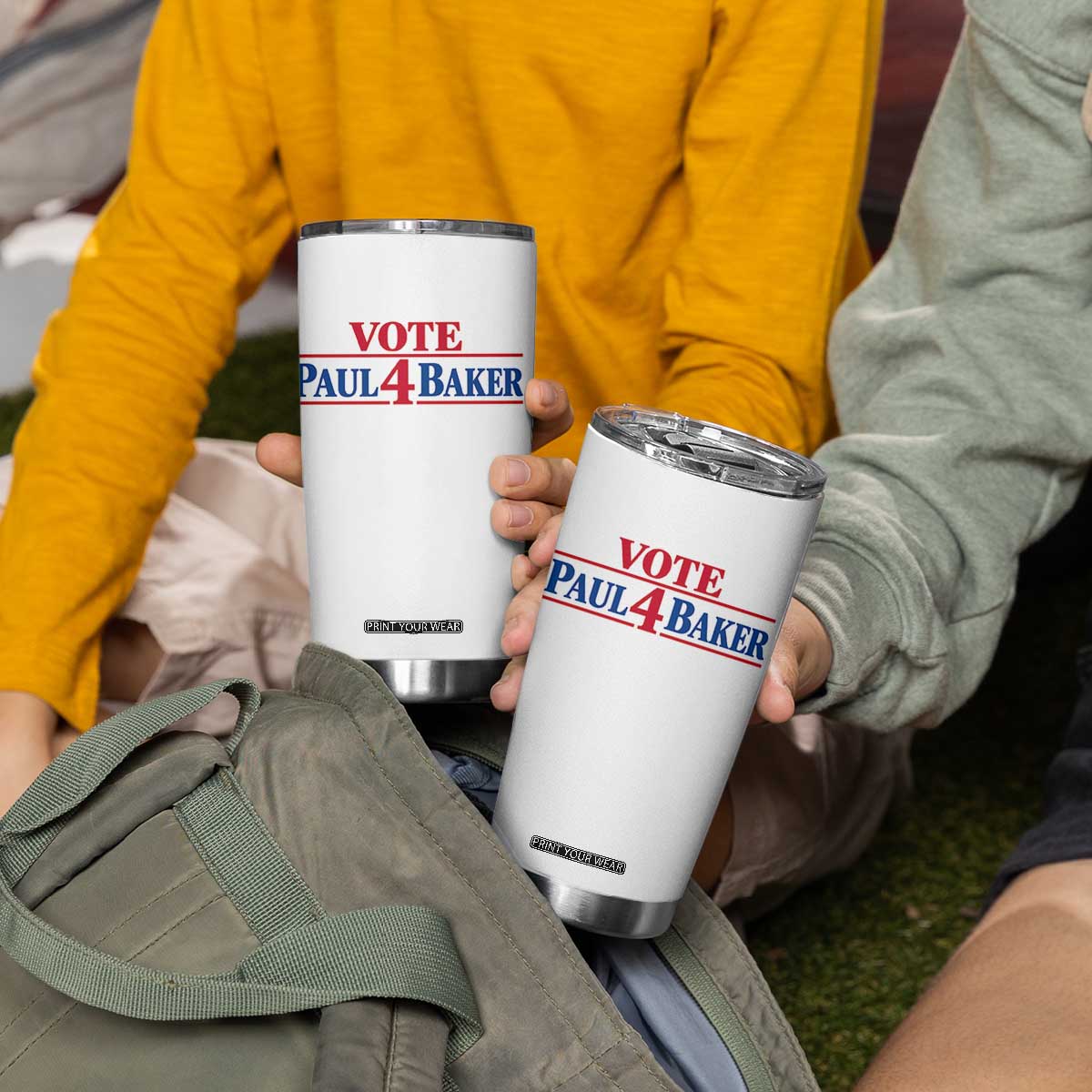 Paul Baker Support Tumbler Cup Retro Patriotic