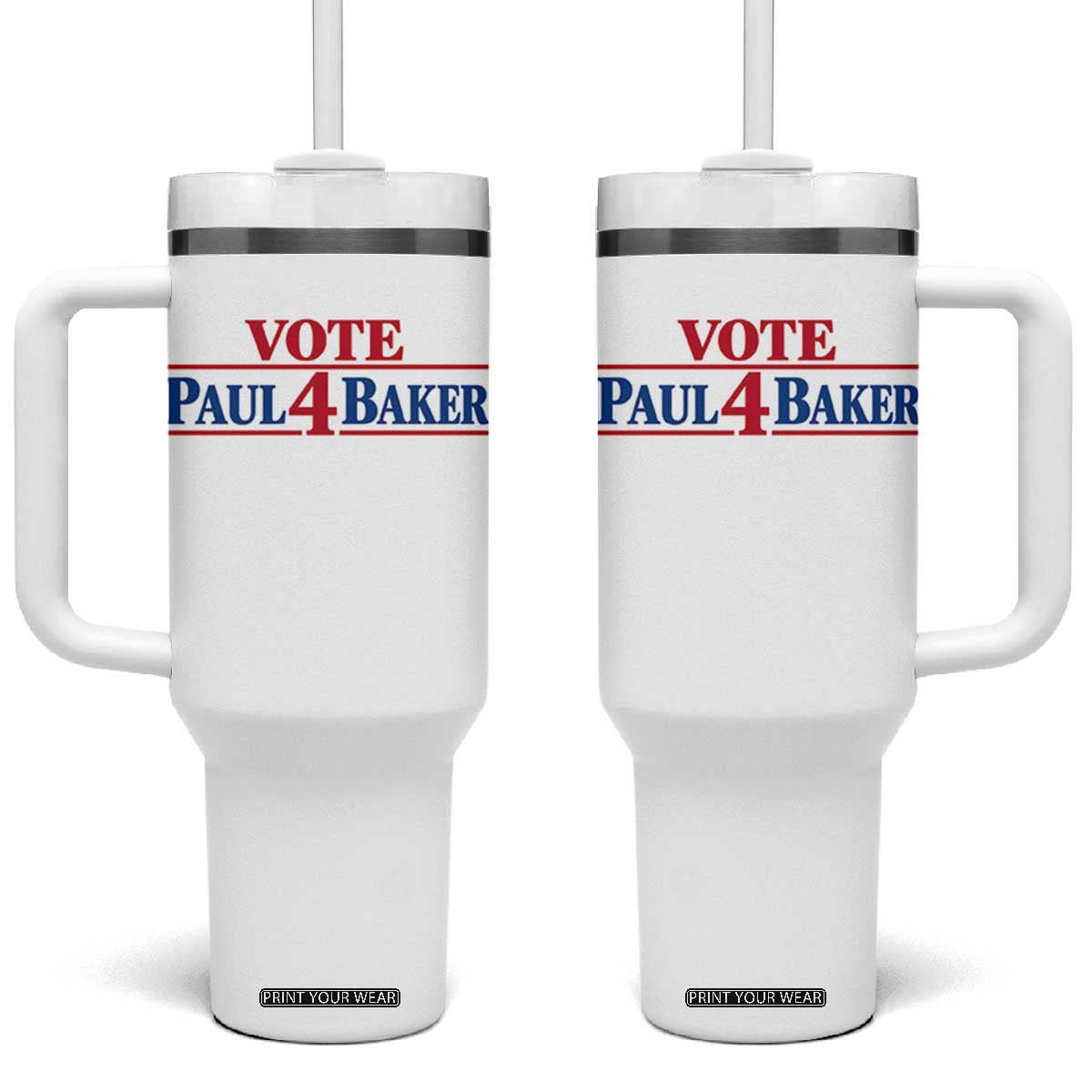 Paul Baker Support Tumbler With Handle Retro Patriotic