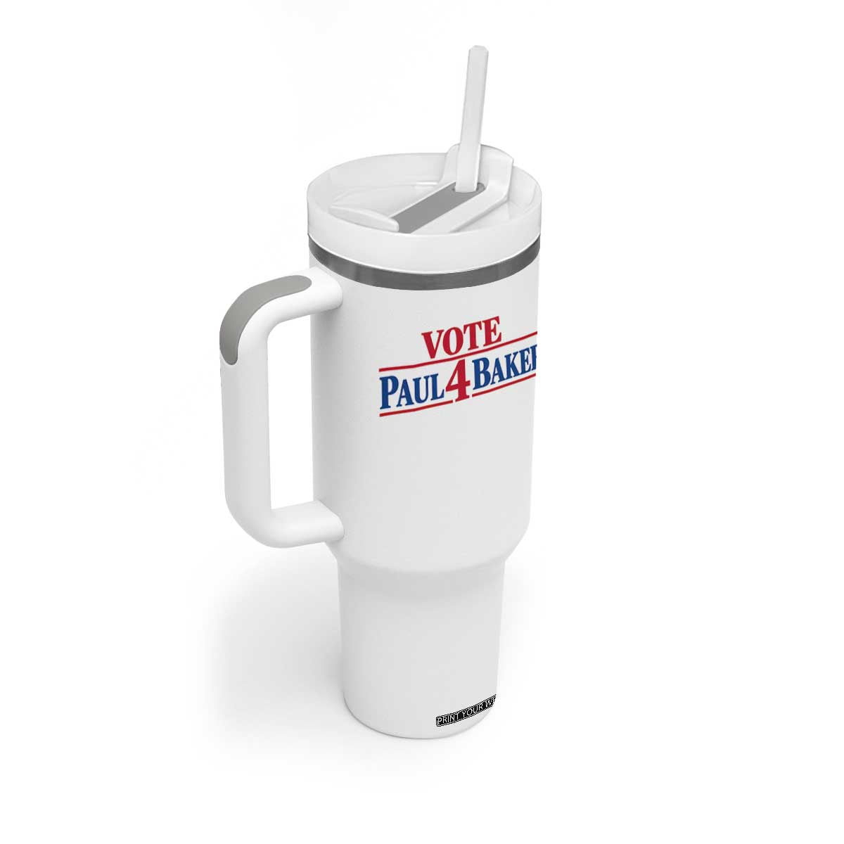 Paul Baker Support Tumbler With Handle Retro Patriotic