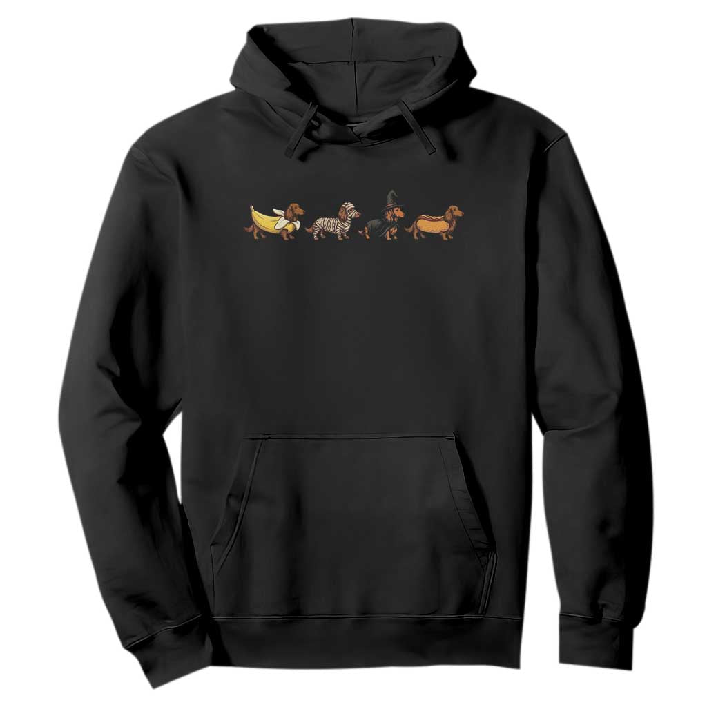 Halloween Dachshund Hoodie Spooky Wiener Dog Costumes Banana Mummy Witch Hotdog