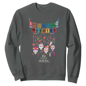 Dia De Los Muertos Funny Day Of The Dead Sweatshirt Hanging Sugar Skull Skulls Halloween TS10 Dark Heather Print Your Wear