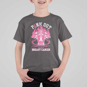 Tackle Football Breast Cancer Awareness T Shirt For Kid Pink Out Ribbon TS10 Dark Chocolate Print Your Wear