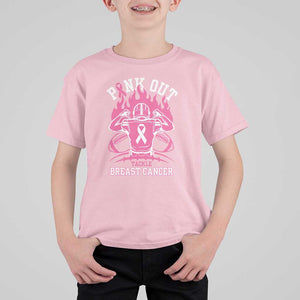 Tackle Football Breast Cancer Awareness T Shirt For Kid Pink Out Ribbon TS10 Light Pink Print Your Wear