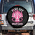 Tackle Football Breast Cancer Awareness Spare Tire Cover Pink Out Ribbon TS10 No hole Black Print Your Wear