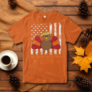 Funny Thanksgiving Trump 2024 T Shirt USA Make Thanksgivings Great Again Turkey Fall Autumn Season TS10 Orange Print Your Wear