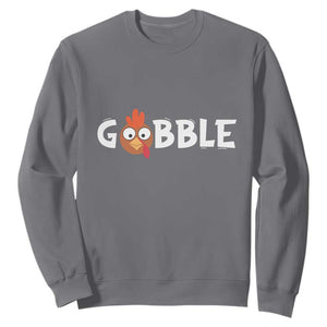 Funny Thanksgiving Turkey Sweatshirt Gobble Family Fall Autumn Season TS10 Charcoal Print Your Wear