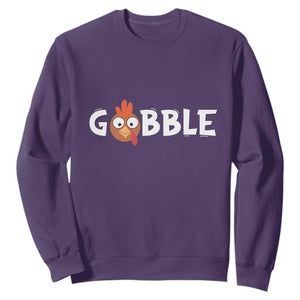 Funny Thanksgiving Turkey Sweatshirt Gobble Family Fall Autumn Season TS10 Purple Print Your Wear