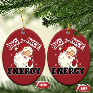 Santa Christmas Ornament Big Nick Energy Vintage Holiday TS10 Oval Red Print Your Wear