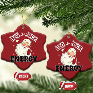 Santa Christmas Ornament Big Nick Energy Vintage Holiday TS10 Snow Flake Red Print Your Wear