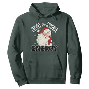 Christmas Santa Hoodie Big Nick Energy Vintage Holiday TS10 Dark Forest Green Print Your Wear