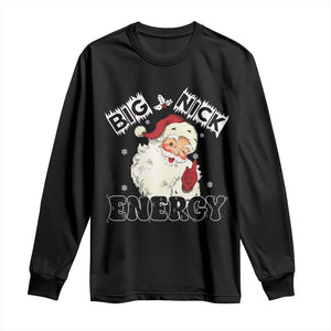 Christmas Santa Long Sleeve Shirt Big Nick Energy Vintage Holiday TS10 Black Print Your Wear