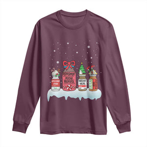 Nurse Christmas Long Sleeve Shirt Funny Nursing Nurse RN LPN NP Doctor Nicu TS10 Maroon Print Your Wear