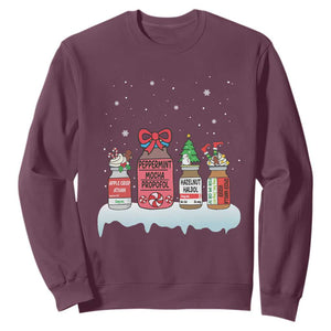 Nurse Christmas Sweatshirt Funny Nursing Nurse RN LPN NP Doctor Nicu TS10 Maroon Print Your Wear