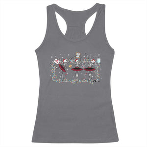 Skeleton Nurse Christmas Racerback Tank Top Ballerinas Ballet Dance Xmas Lights TS10 Charcoal Print Your Wear