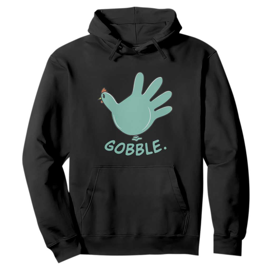 Thanksgiving Nurse Turkey Hoodie Turkey Glove Cute Thanksgiving Thankful Nurse Medical Assistant TS10 Black Print Your Wear