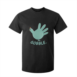 Thanksgiving Nurse Turkey T Shirt For Kid Turkey Glove Cute Thanksgiving Thankful Nurse Medical Assistant TS10 Black Print Your Wear