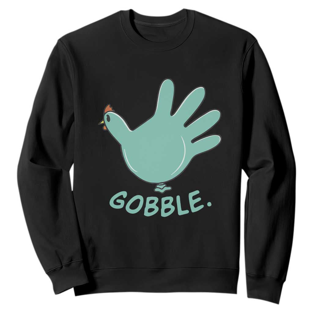 Thanksgiving Nurse Turkey Sweatshirt Turkey Glove Cute Thanksgiving Thankful Nurse Medical Assistant TS10 Black Print Your Wear