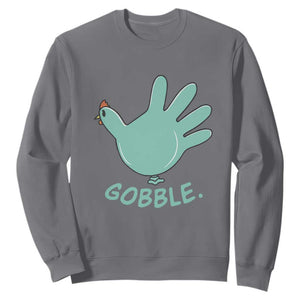 Thanksgiving Nurse Turkey Sweatshirt Turkey Glove Cute Thanksgiving Thankful Nurse Medical Assistant TS10 Charcoal Print Your Wear