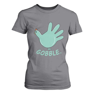 Thanksgiving Nurse Turkey T Shirt For Women Turkey Glove Cute Thanksgiving Thankful Nurse Medical Assistant TS10 Charcoal Print Your Wear