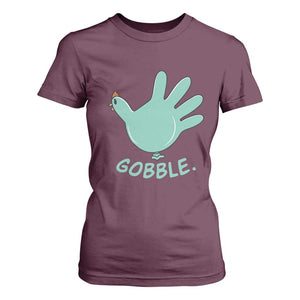 Thanksgiving Nurse Turkey T Shirt For Women Turkey Glove Cute Thanksgiving Thankful Nurse Medical Assistant TS10 Maroon Print Your Wear