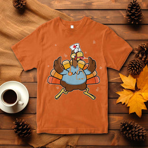 Thanksgiving Nurse Turkey T Shirt Funny Nursing Student Gift Thankful Nurse Medical Assistant TS10 Orange Print Your Wear