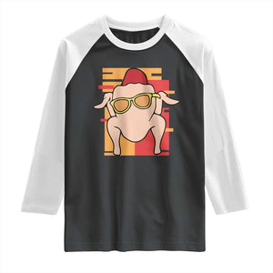 Turkey Thanksgiving Raglan Shirt Funny Fall TS10 Black White Print Your Wear