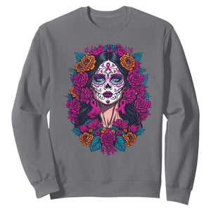 Dia De Los Muertos Catrina Day Of The Dead Sugar Skull Sweatshirt TS10 Charcoal Print Your Wear