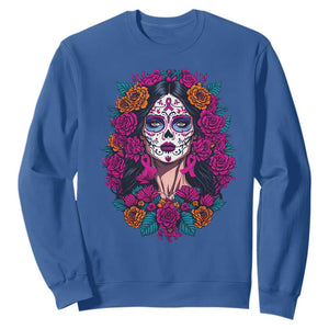 Dia De Los Muertos Catrina Day Of The Dead Sugar Skull Sweatshirt TS10 Royal Blue Print Your Wear