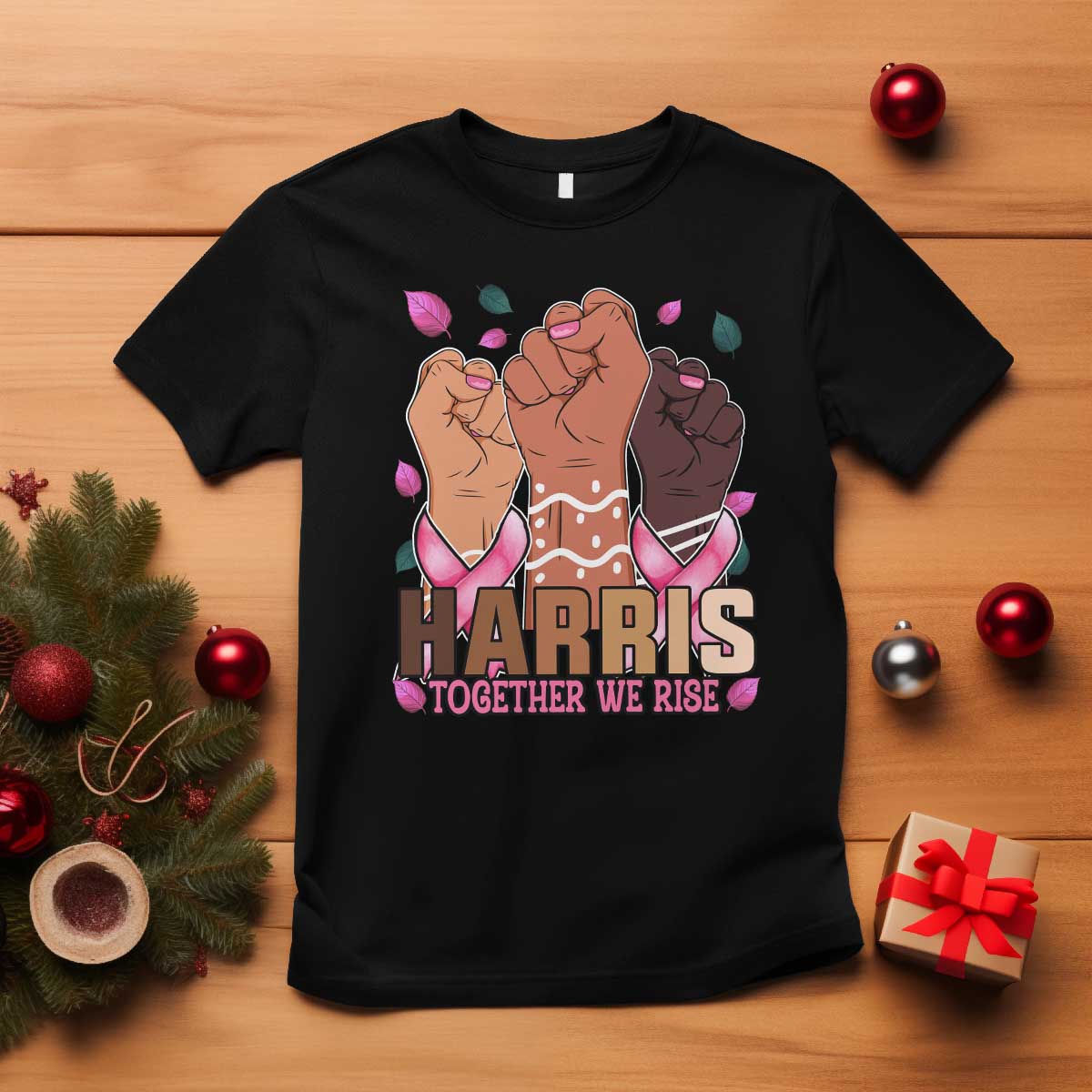 Breast Cancer Awareness Month Kamala Harris T Shirt In October We Wear Pink 2024 Together We Rise TS10 Black Print Your Wear