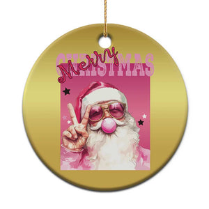 Pink Santa Retro Christmas Christmas Ornament Blowing Bubble Pink Xmas Matching Family Group Party TS10 Print Your Wear