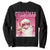 Pink Santa Retro Christmas Sweatshirt Blowing Bubble Pink Xmas Matching Family Group Party TS10 Black Print Your Wear