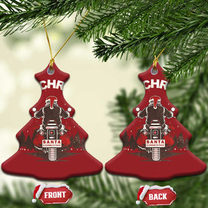 Motorcycle Christmas Ornament Santa Riding to Town Merry Xmas TS10 Christmas Tree Red Print Your Wear