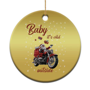 Funny Christmas Motorcycle Santa Christmas Ornament Xmas Motorbike Biker Gift TS10 Print Your Wear