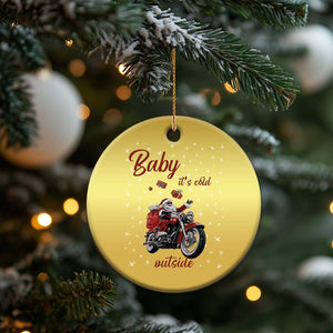 Funny Christmas Motorcycle Santa Christmas Ornament Xmas Motorbike Biker Gift TS10 Print Your Wear